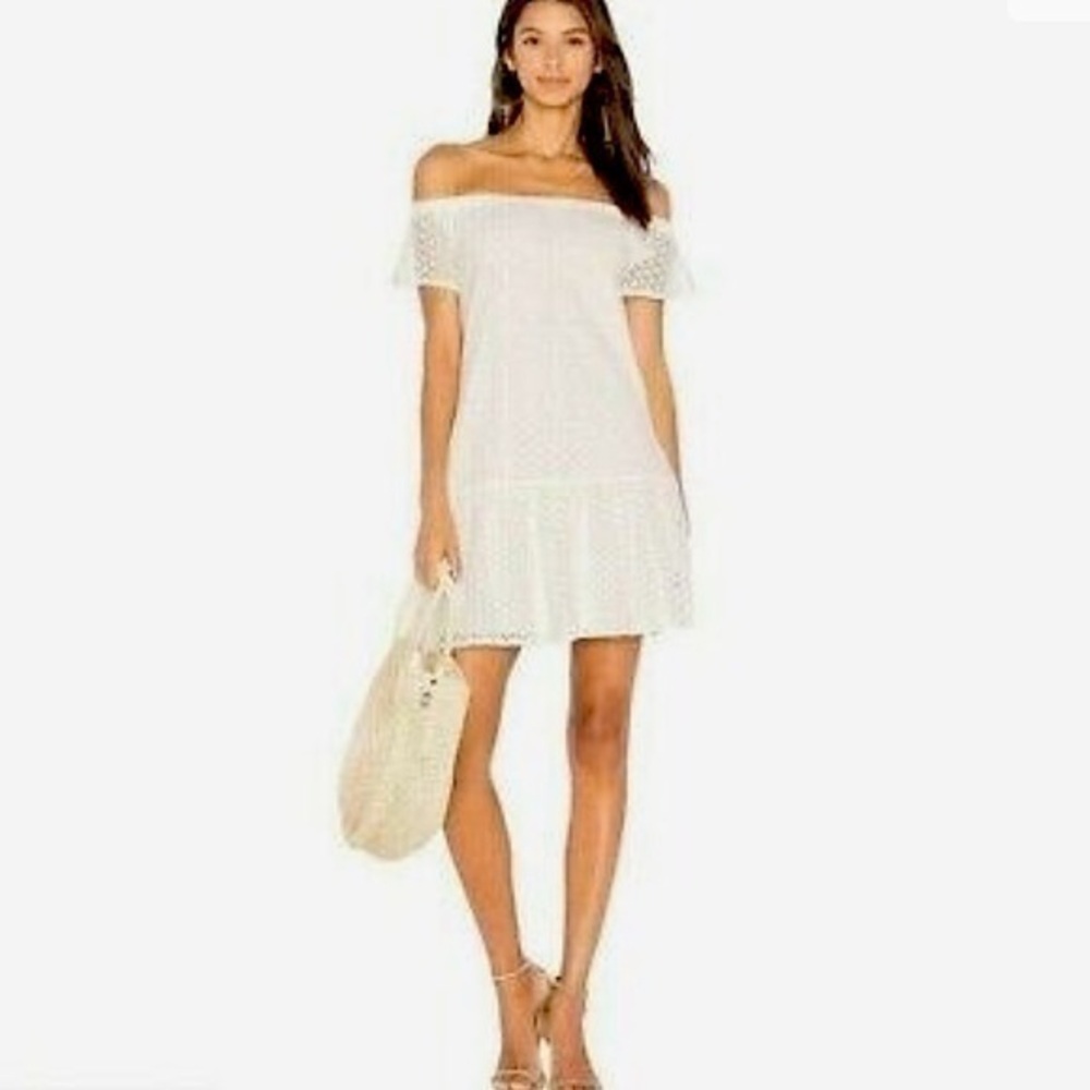 Central Park West White Eyelet Dress